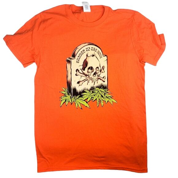 Cannabox new orange Stoned to the Bones graphic tee unisex size S - Picture 1 of 9